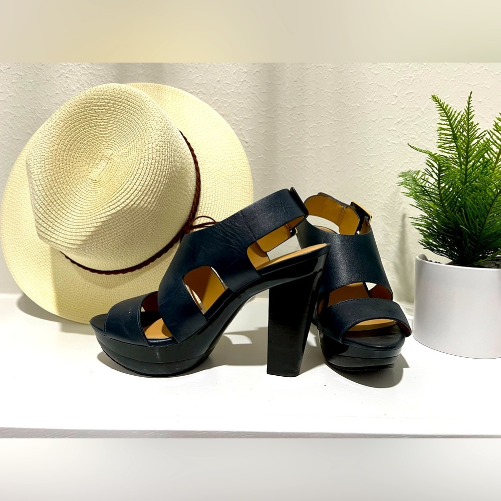Navy blue Michael Kors wedges